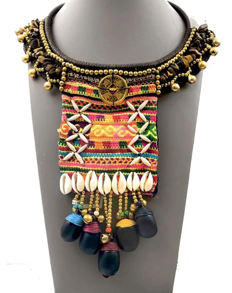 COLLARES ETNICOS PARA MUJER CON ORIGINAL TRABAJO ARTESANAL