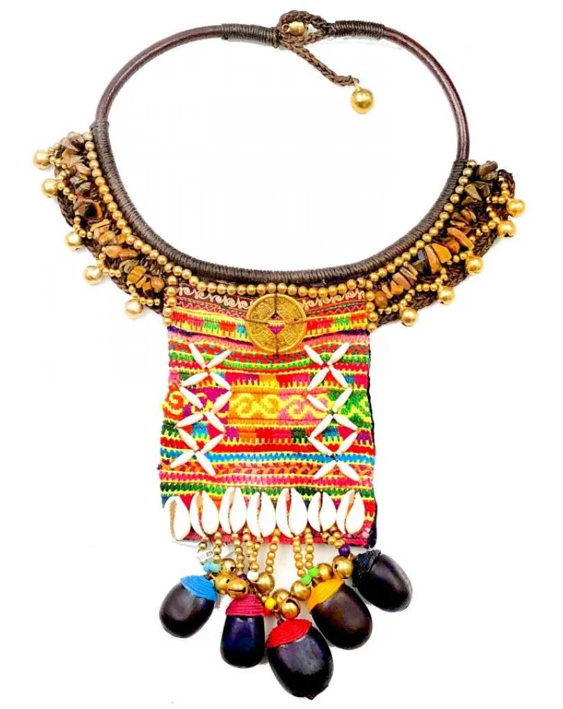 COLLARES ETNICOS PARA MUJER CON ORIGINAL TRABAJO ARTESANAL