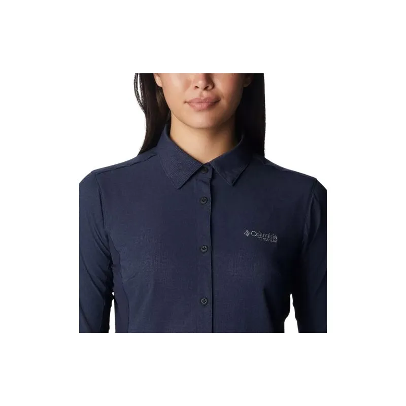 Columbia Camisa Titan Pass™ Irico LS para mujer (Dark Nocturnal)