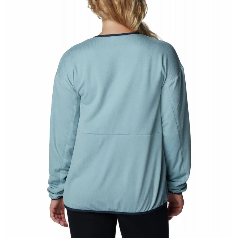 Columbia W Coral Ridge™ 1/2 Zip Midlayer (Stone Blue) forro polar para mujer