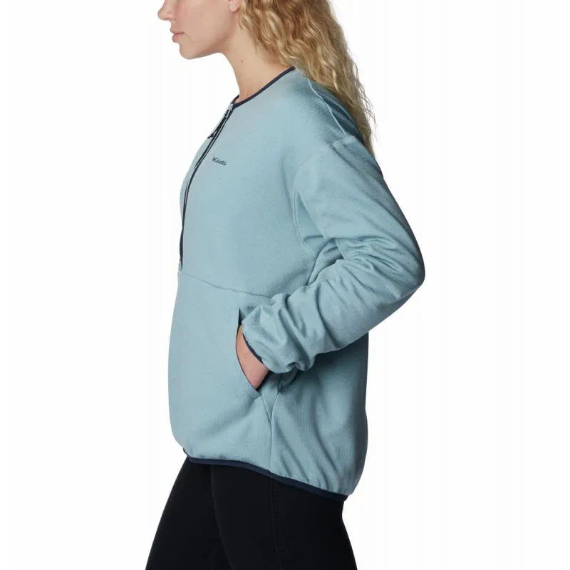 Columbia W Coral Ridge™ 1/2 Zip Midlayer (Stone Blue) forro polar para mujer