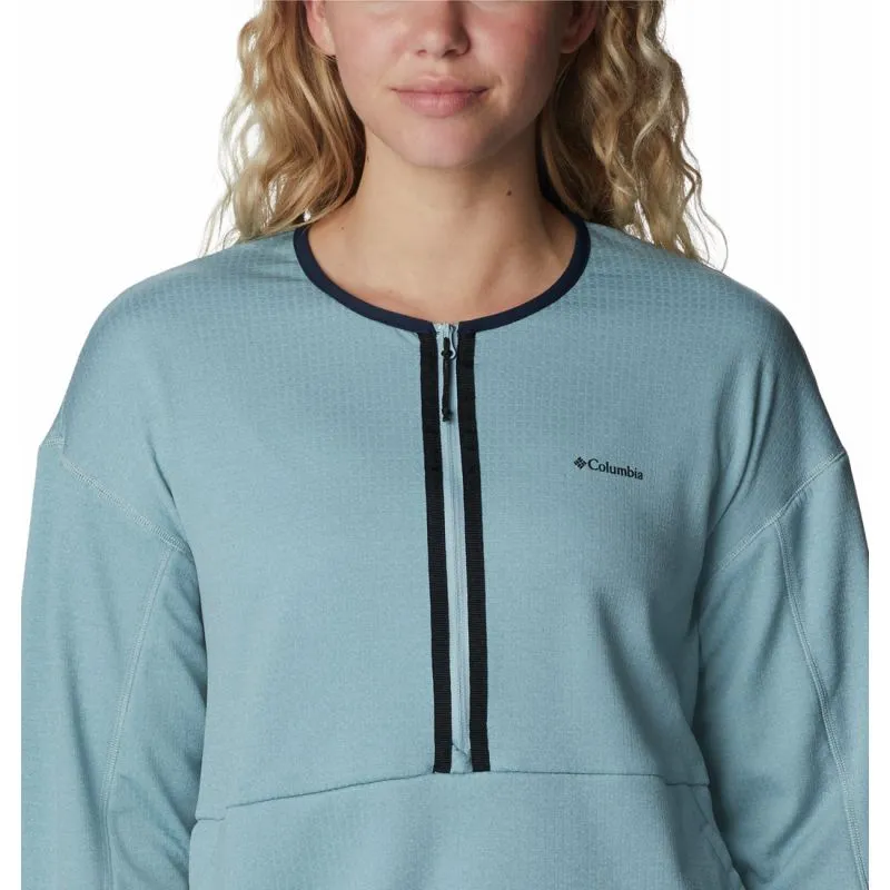 Columbia W Coral Ridge™ 1/2 Zip Midlayer (Stone Blue) forro polar para mujer