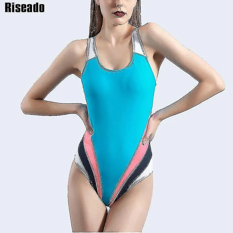 Conservador atlético femenino Racerback Traje de baño de entrenamiento de una pieza Traje de baño Traje de baño