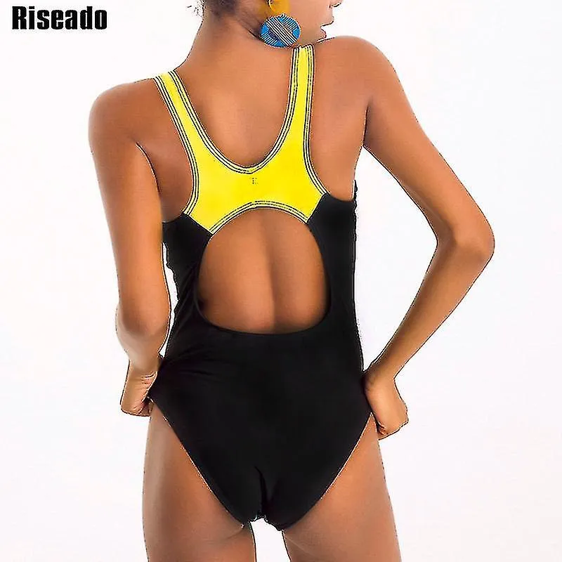 Conservador atlético femenino Racerback Traje de baño de entrenamiento de una pieza Traje de baño Traje de baño