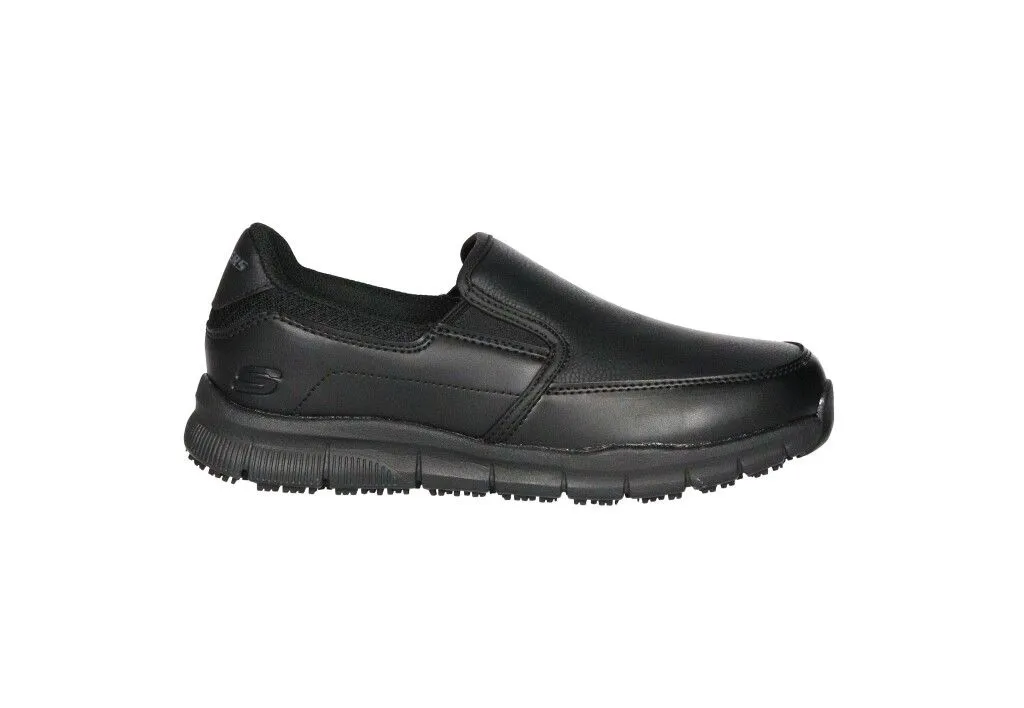 Copete Trabajo Piel Negro Suela Slip Resistant