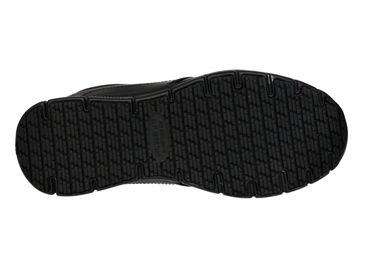 Copete Trabajo Piel Negro Suela Slip Resistant