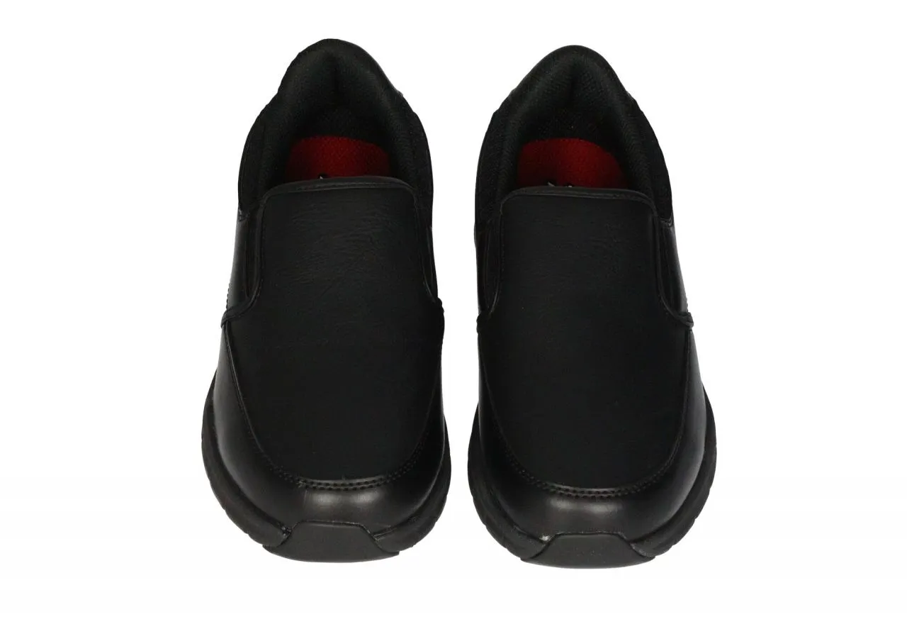 Copete Trabajo Piel Negro Suela Slip Resistant