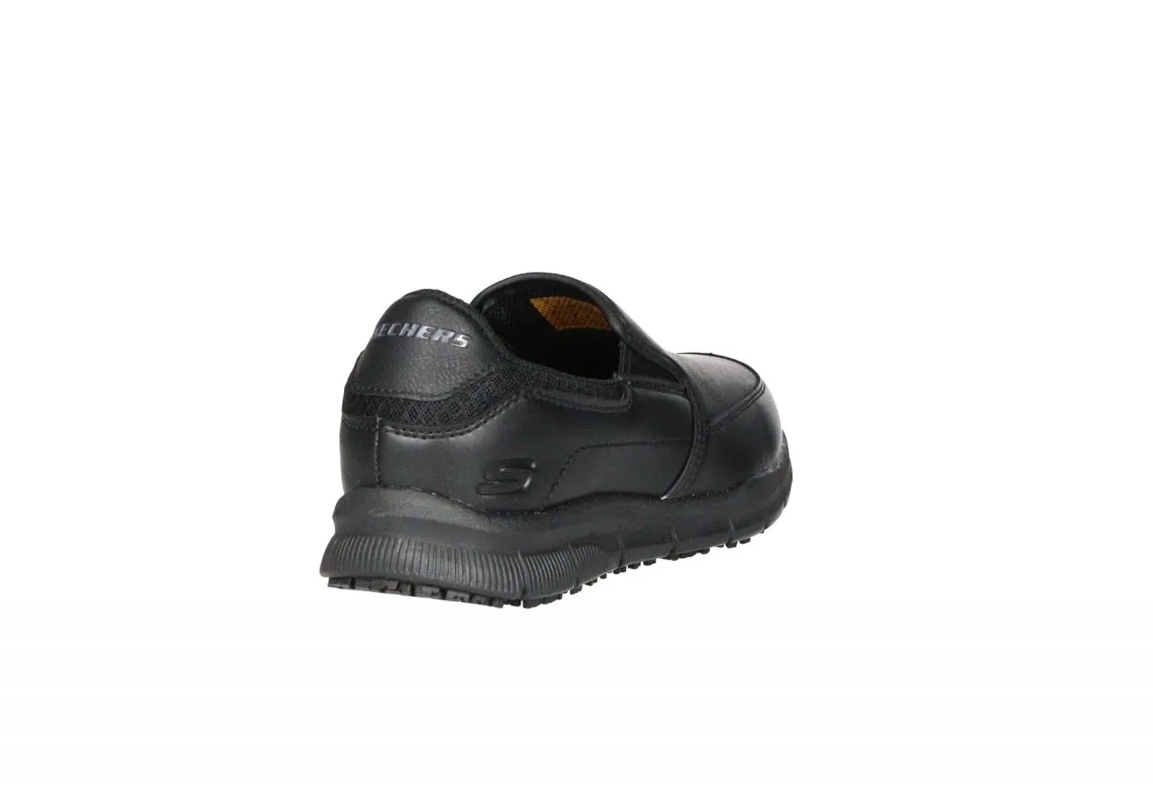 Copete Trabajo Piel Negro Suela Slip Resistant