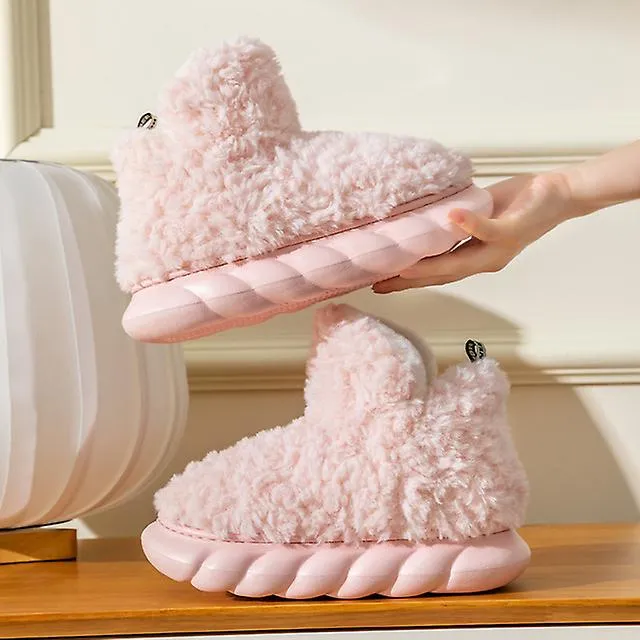 Cálida bota de mujer de invierno Moda Furry Ladies Botas de nieve para ropa exterior Diseño conciso Plataforma alta Zapatos de a