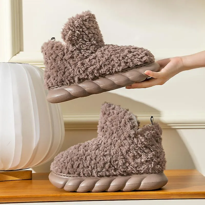 Cálida bota de mujer de invierno Moda Furry Ladies Botas de nieve para ropa exterior Diseño conciso Plataforma alta Zapatos de a