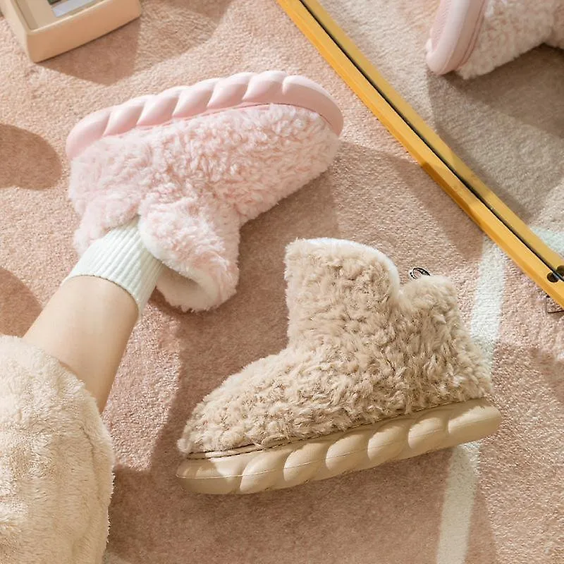 Cálida bota de mujer de invierno Moda Furry Ladies Botas de nieve para ropa exterior Diseño conciso Plataforma alta Zapatos de a