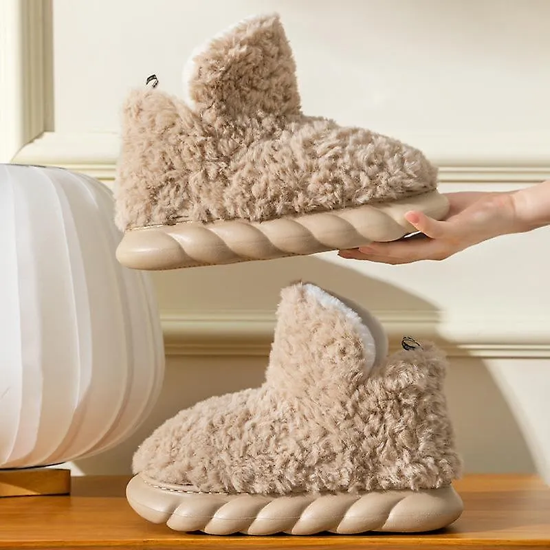 Cálida bota de mujer de invierno Moda Furry Ladies Botas de nieve para ropa exterior Diseño conciso Plataforma alta Zapatos de a