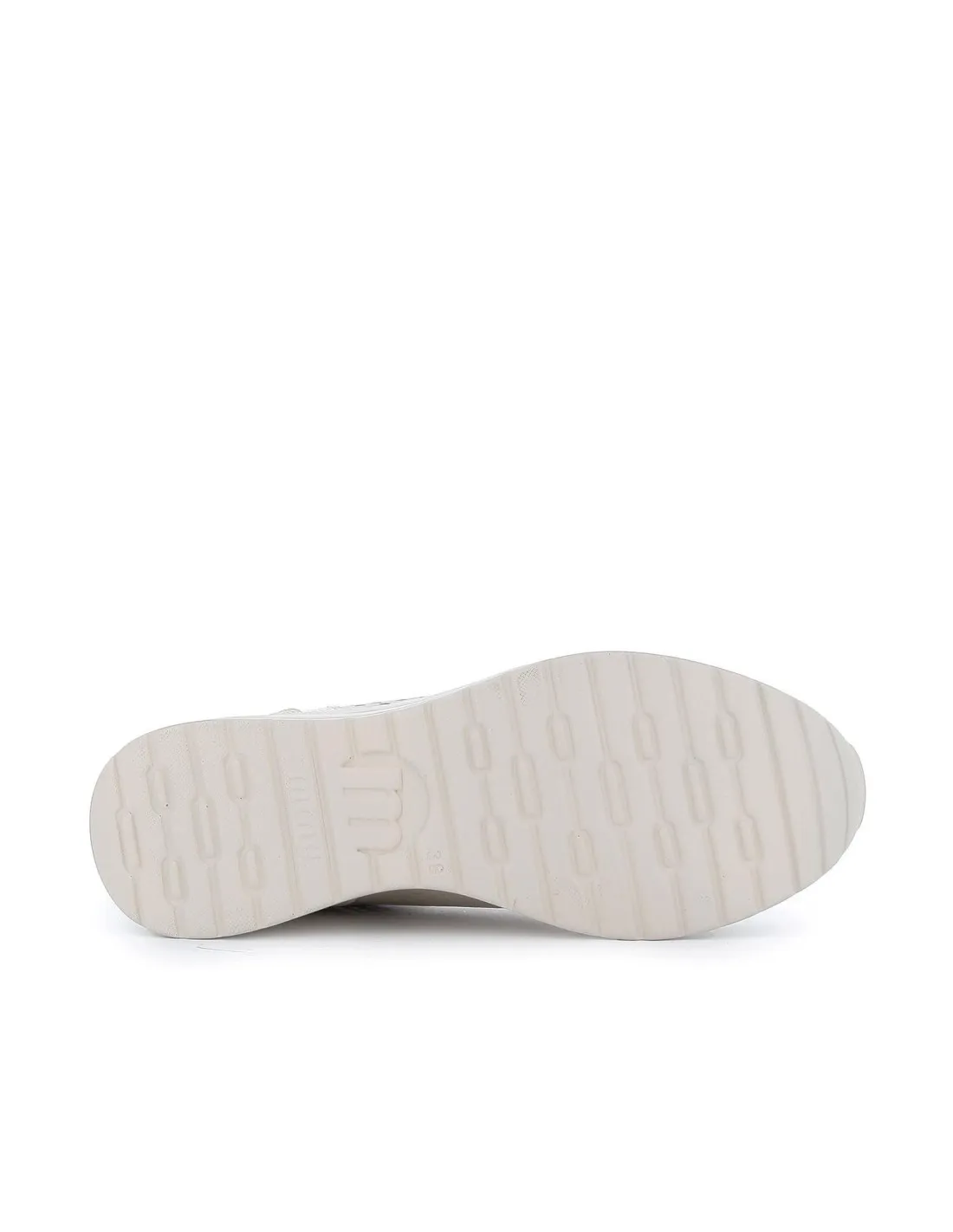 Deportiva beige calados cremallera mujer Mustang