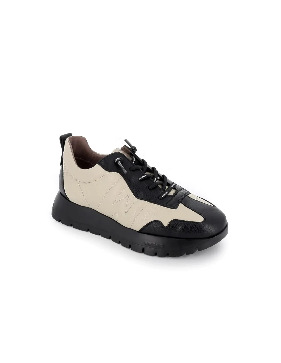 Deportiva casual cordones elásticos ultraligero mujer B/W Wonders