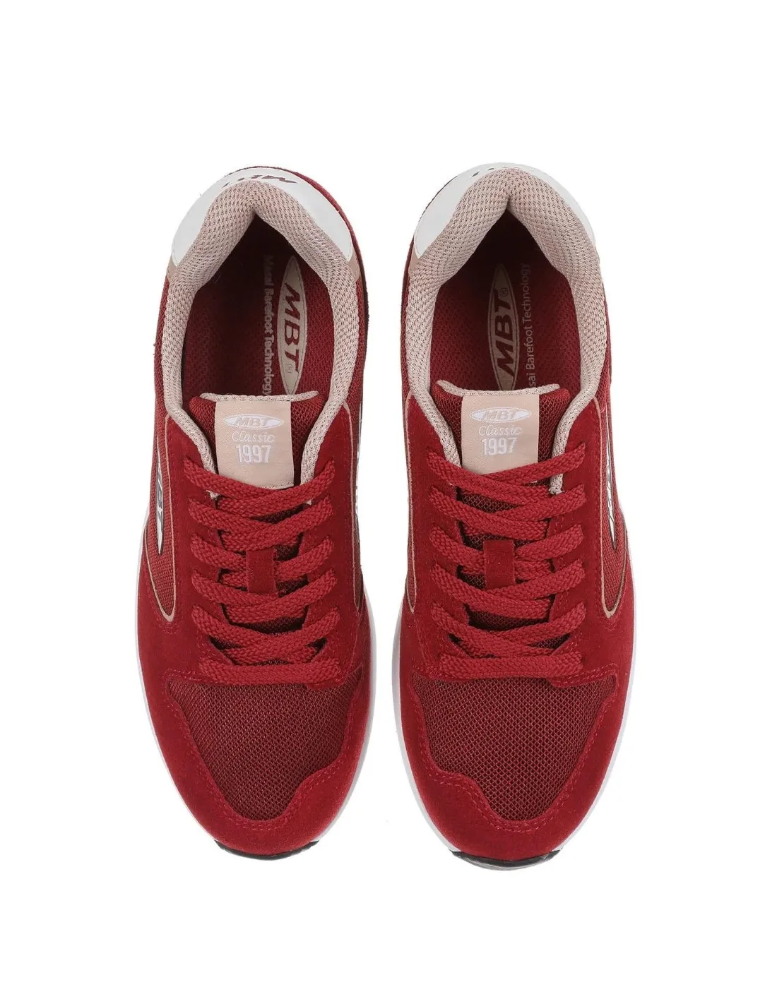 Deportiva para mujer confort rojo MBT