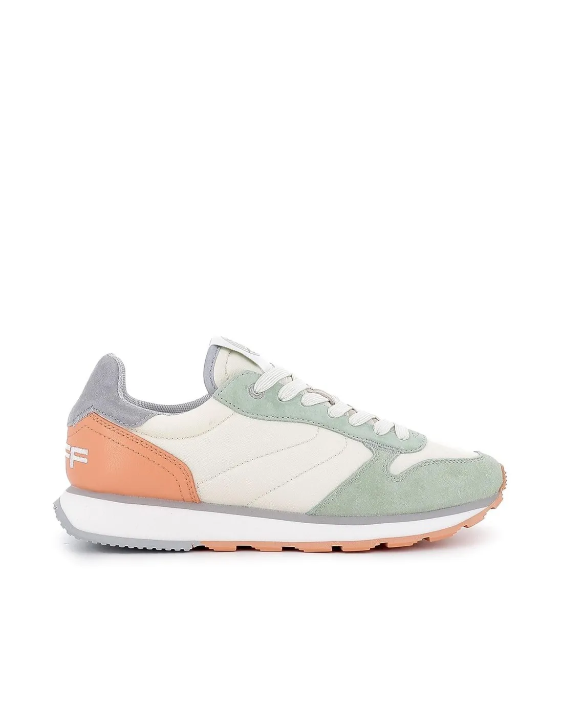 Deportiva urbana de piel verde contraste para mujer HOFF
