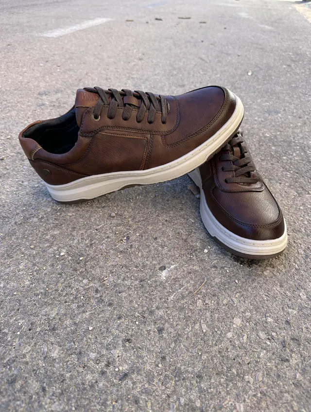 Deportivas marrón chocolate estilo zapatos con plantilla de gel
