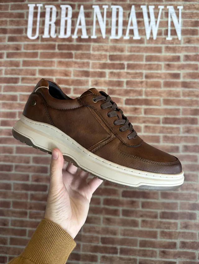 Deportivas marrón chocolate estilo zapatos con plantilla de gel