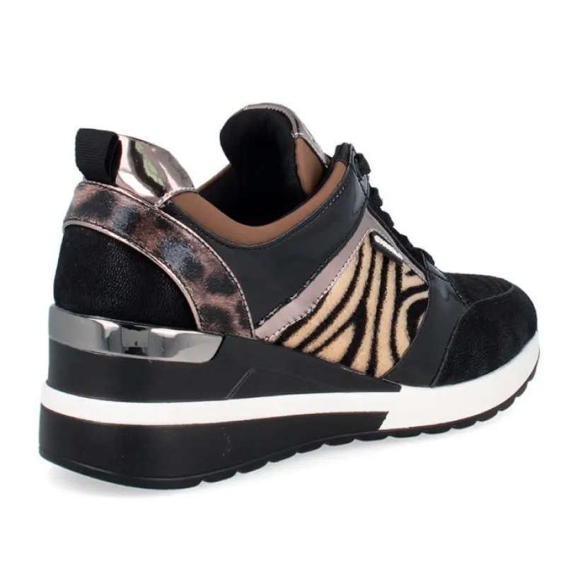 D´Angela DBD 201163 Negro Deportivo casual cordones leopardo mujer