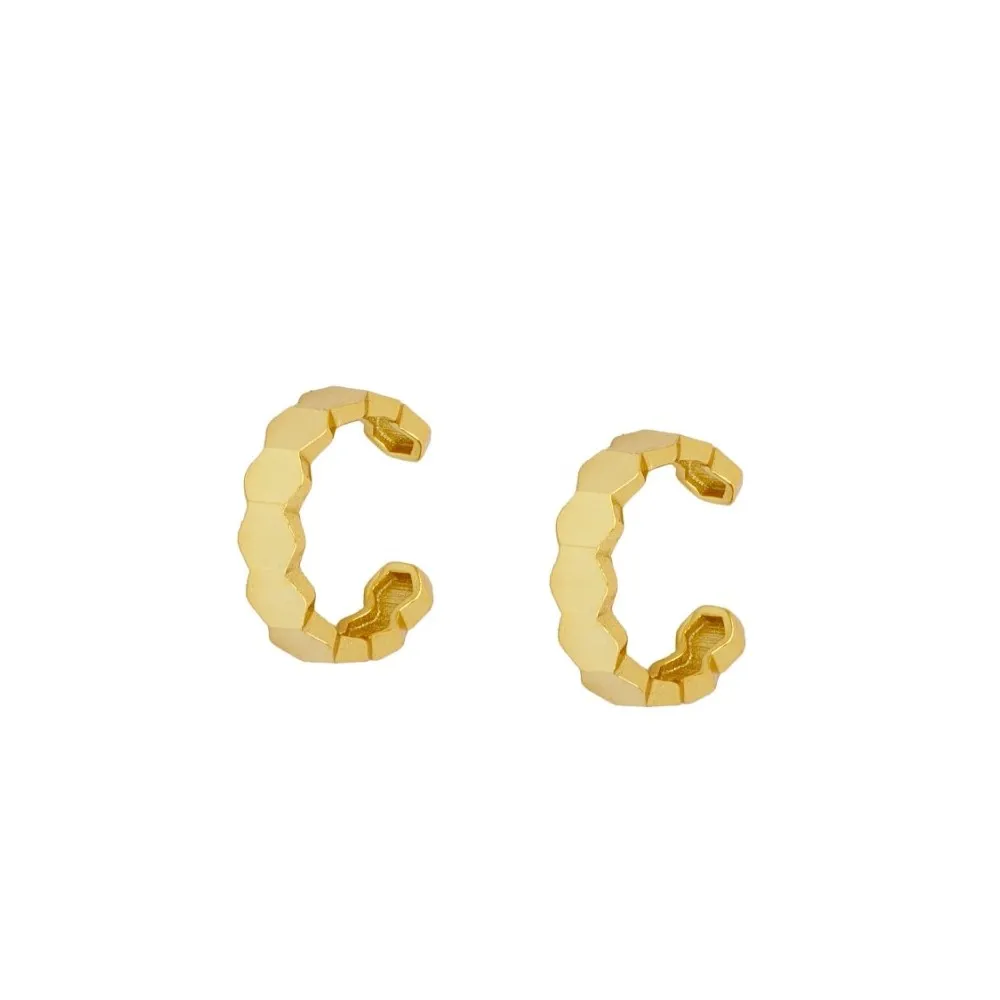Ear Cuff Hexagon Oro