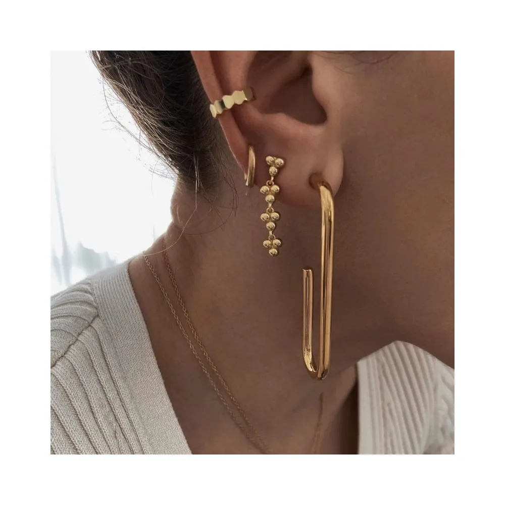 Ear Cuff Hexagon Oro