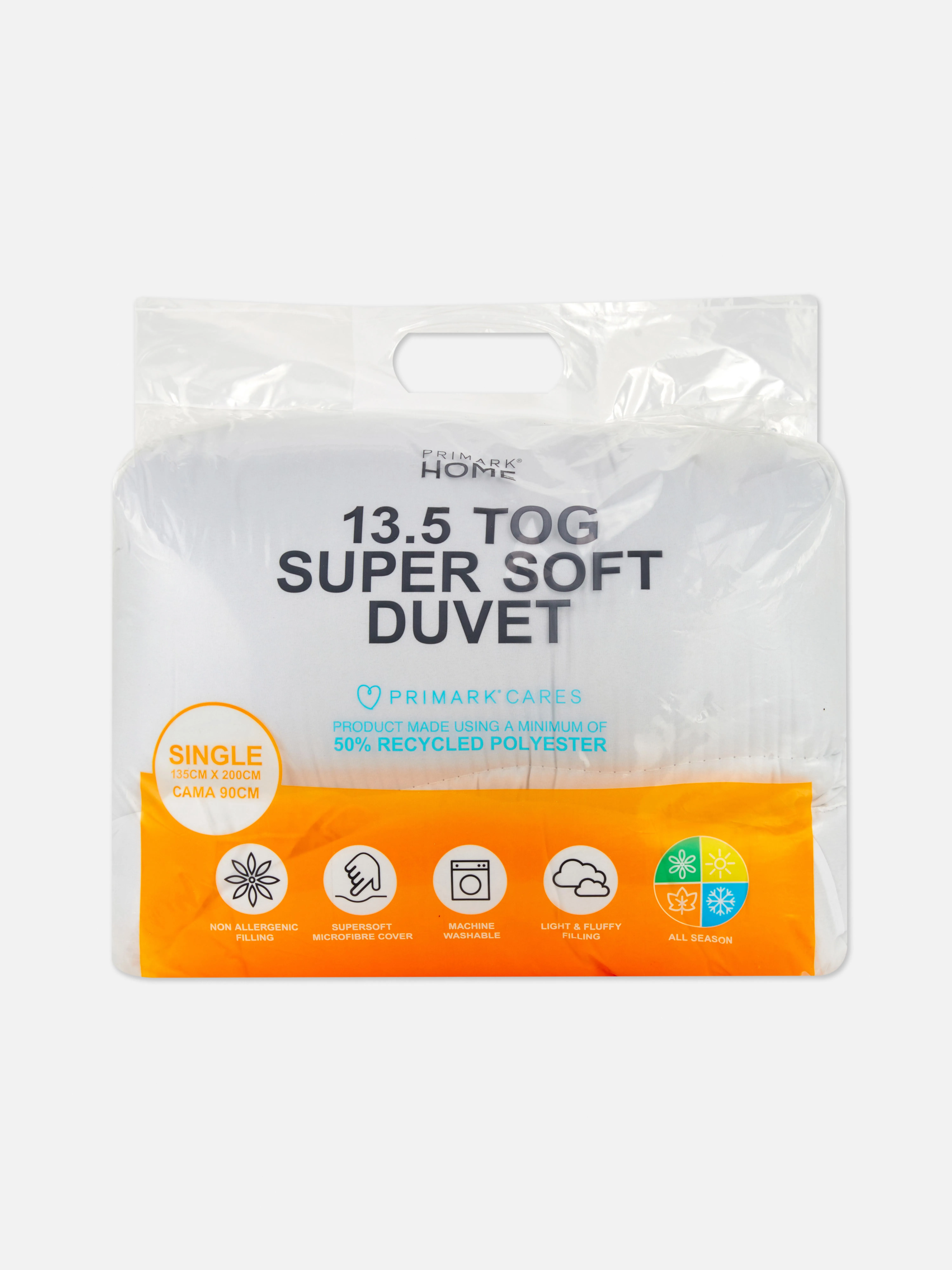 Edredón para cama individual supersuave de 13,5 tog