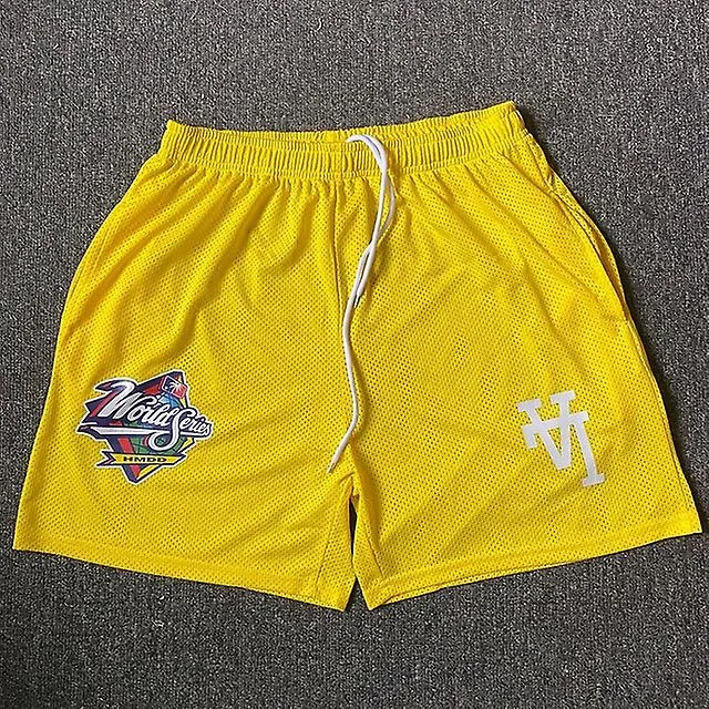 EE Men Fitness Culturismo Shorts Hombre Gimnasios de Verano Entrenamiento Malla Transpirable Masculina Ropa Deportiva de Secado 