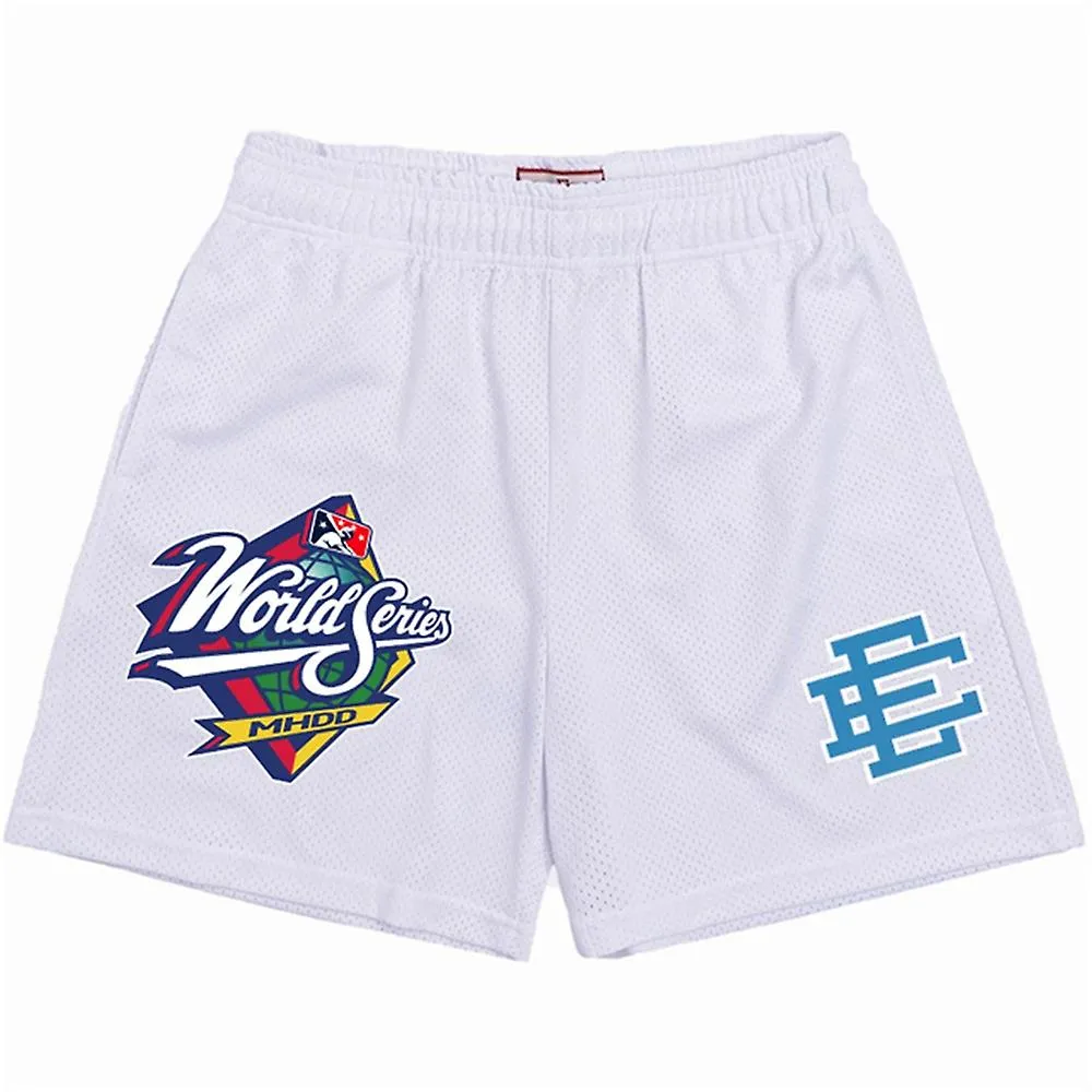 EE Men Fitness Culturismo Shorts Hombre Gimnasios de Verano Entrenamiento Malla Transpirable Masculina Ropa Deportiva de Secado 