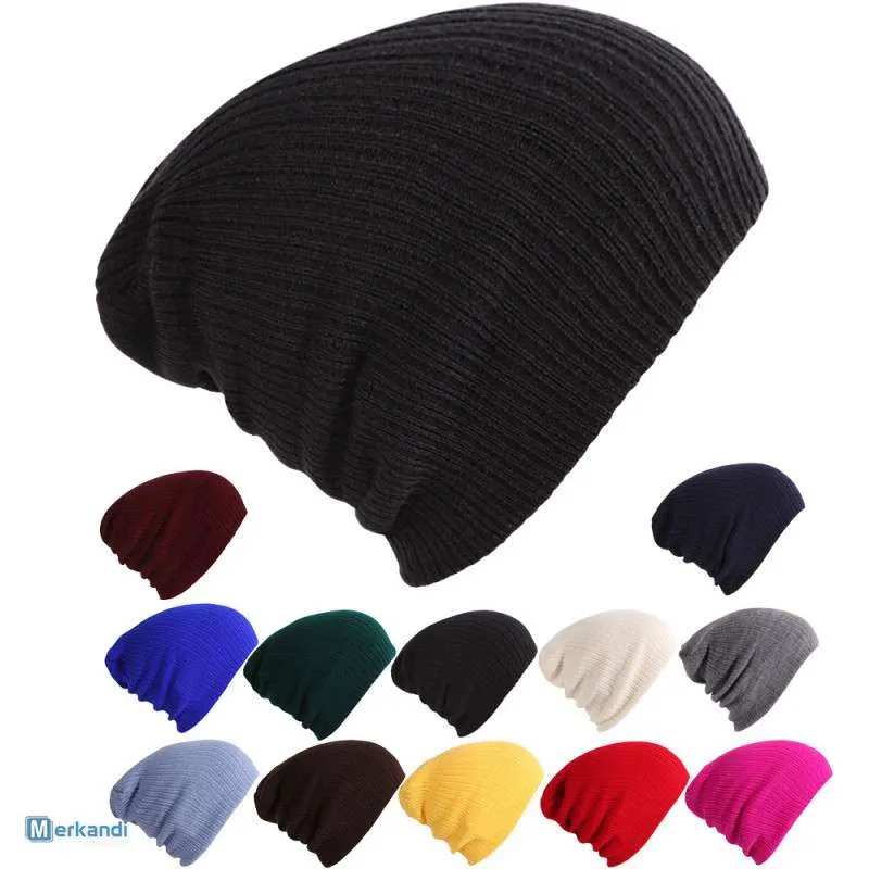 Elegante gorro de fibra acrílica para otoño e invierno: cálido, color sólido, diseño unisex