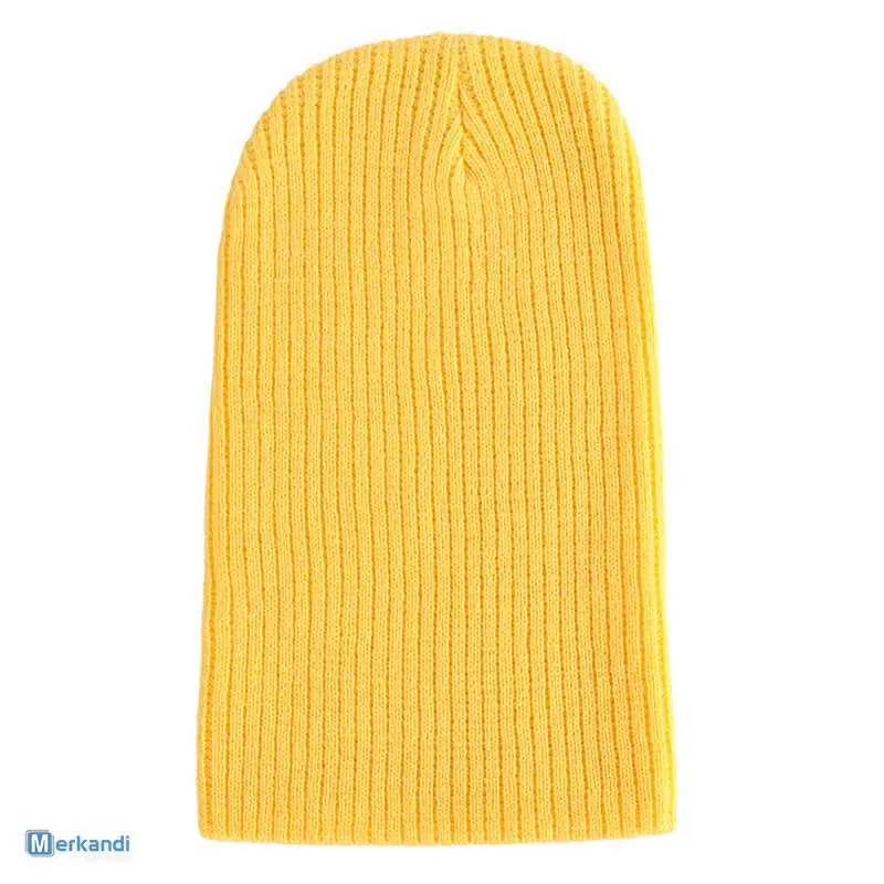 Elegante gorro de fibra acrílica para otoño e invierno: cálido, color sólido, diseño unisex