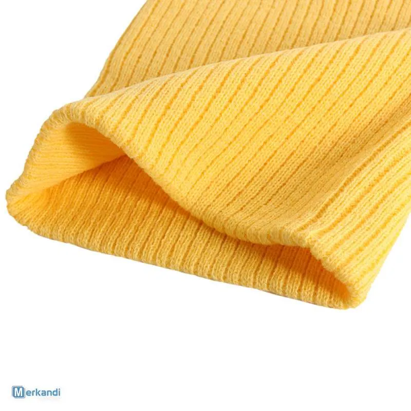 Elegante gorro de fibra acrílica para otoño e invierno: cálido, color sólido, diseño unisex