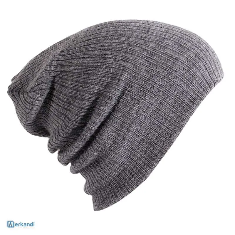Elegante gorro de fibra acrílica para otoño e invierno: cálido, color sólido, diseño unisex
