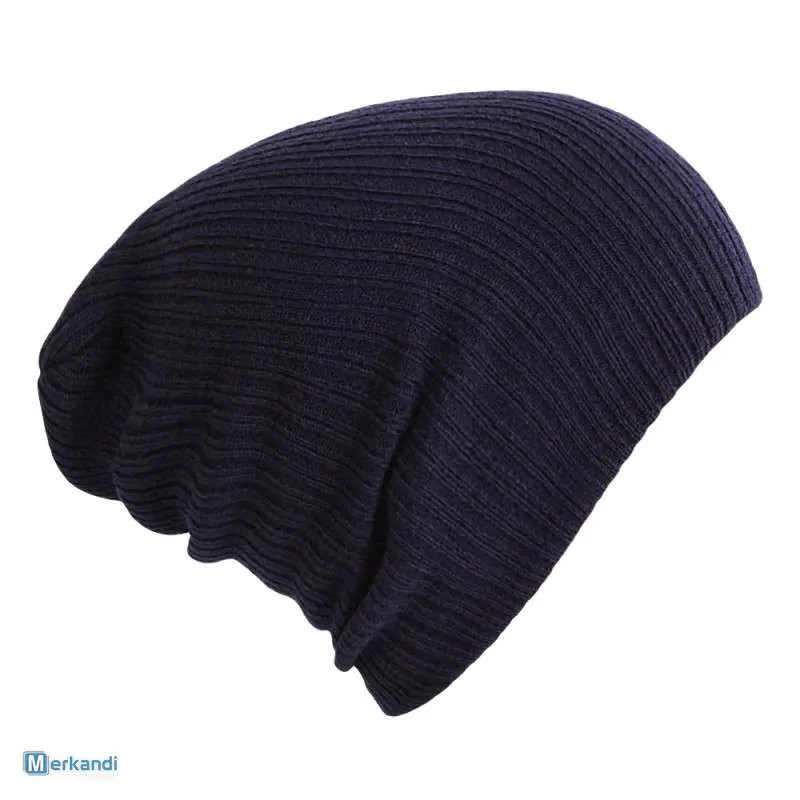 Elegante gorro de fibra acrílica para otoño e invierno: cálido, color sólido, diseño unisex