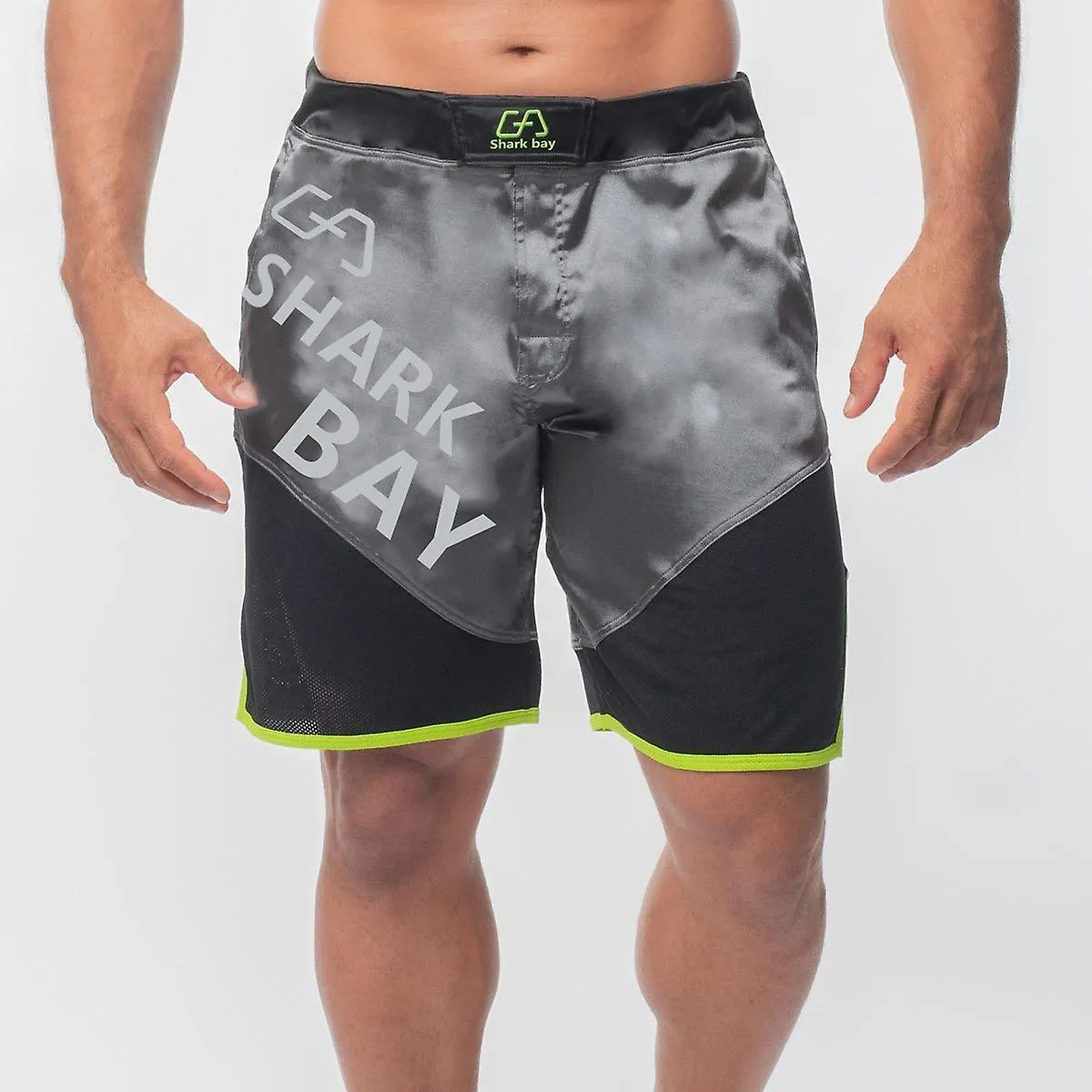 Elementos clásicos de patchwork Pantalones cortos de fitness para hombre Running de verano transpirable y elástico trote de seca