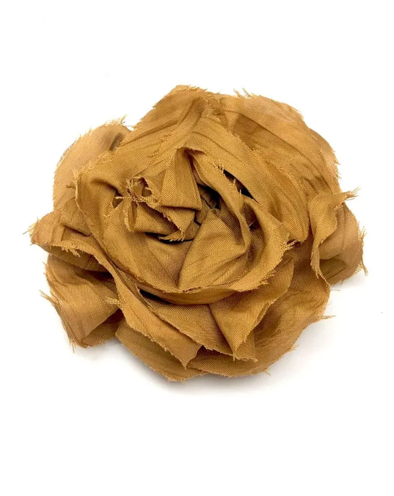 FLORES MOSTAZAS TONO OSCURO DE TELAS PARA BODAS Y EVENTOS