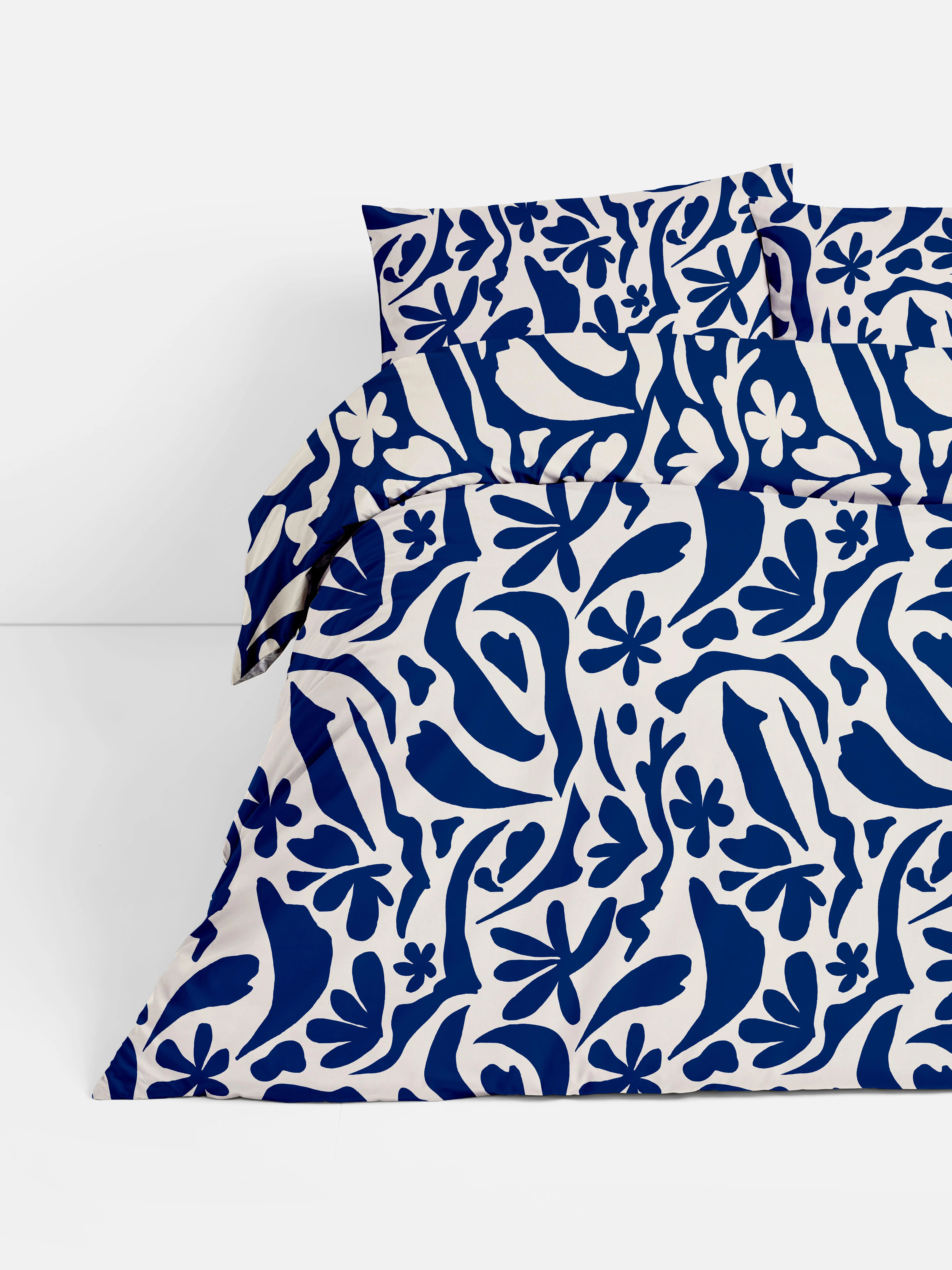 Funda nórdica con hojas abstractas para cama doble