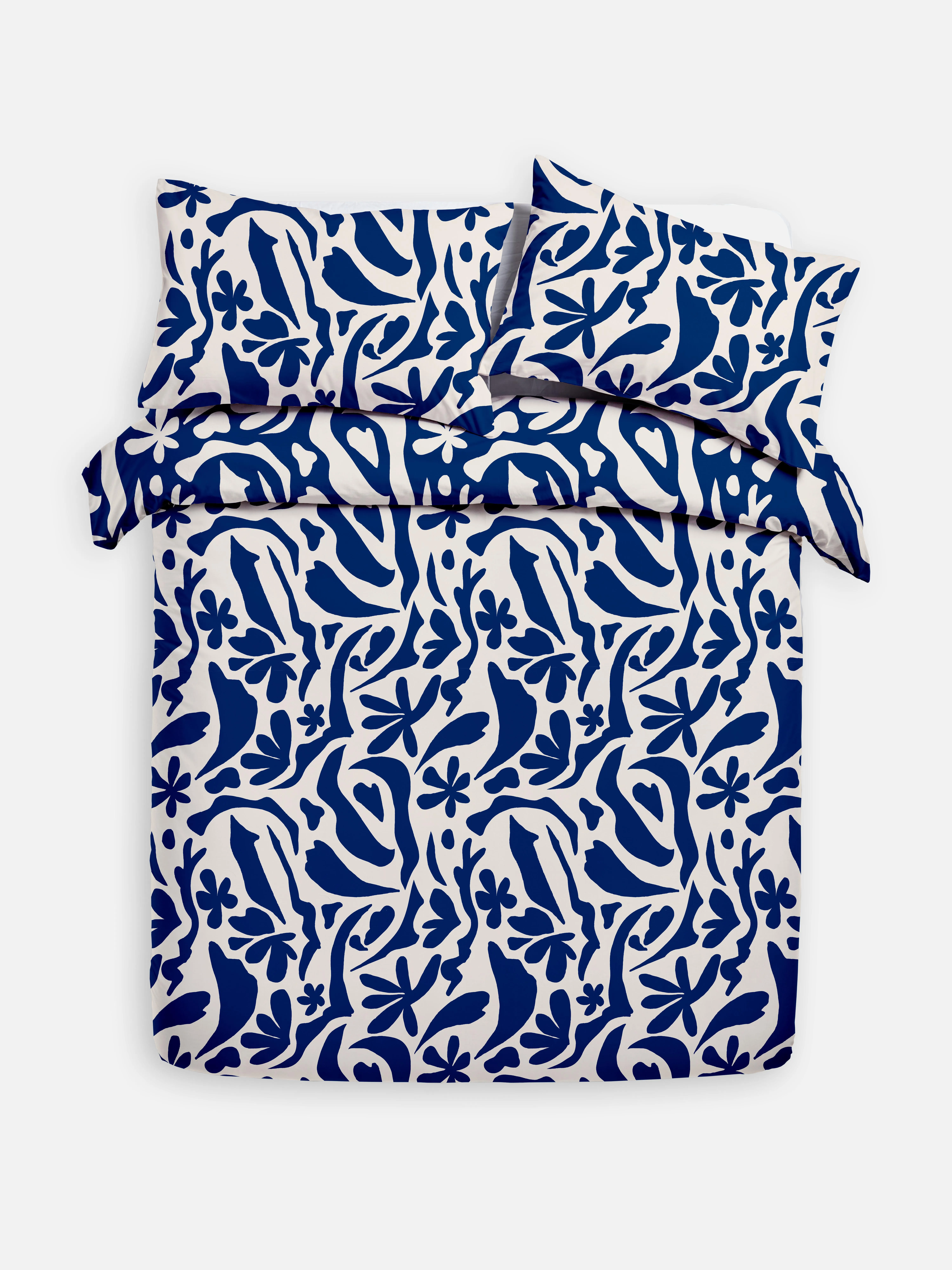 Funda nórdica con hojas abstractas para cama doble