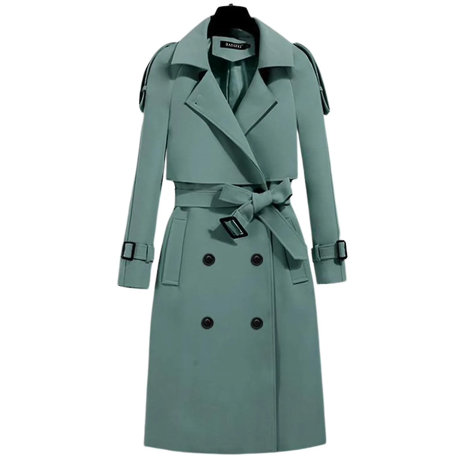 Gabardina clásica de las mujeres de longitud media de la moda a prueba de viento abrigo para el otoño primavera Daily Wear