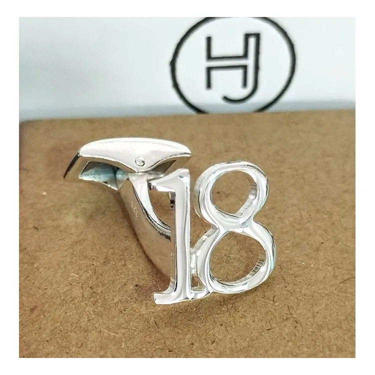 Gemelos de Números diseño libre plata de ley