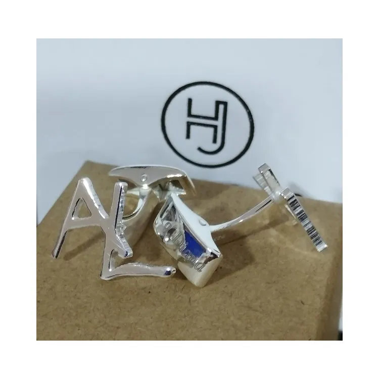 Gemelos personalizados con diseño Manuscritos plata de ley