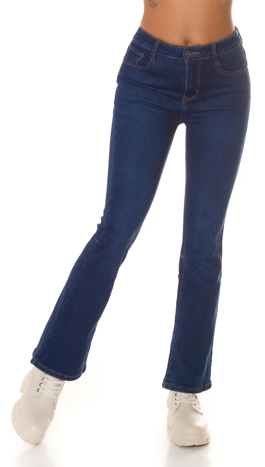 Jeans de mujer cintura alta campana