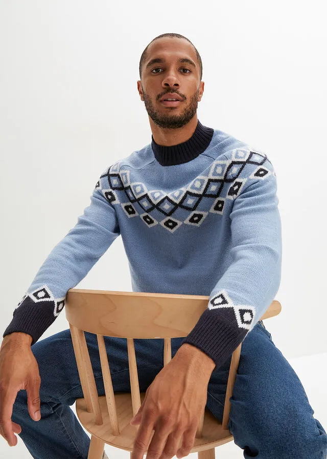 Jersey de estilo noruego Azul