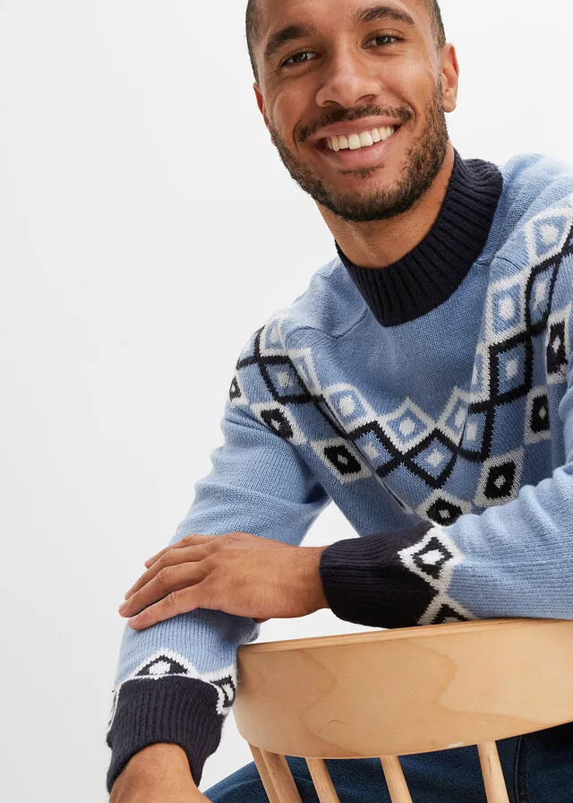 Jersey de estilo noruego Azul