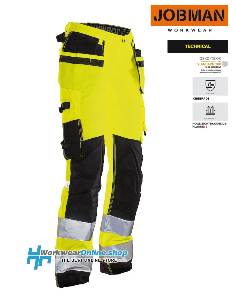JOBMAN WORKWEAR 2272 HIVIS PANTALóN DE TRABAJO PARA MUJER STAR HP