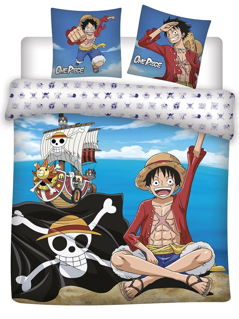 JUEGO DE CAMA DOBLE 'ONE PIECE'  AZUL