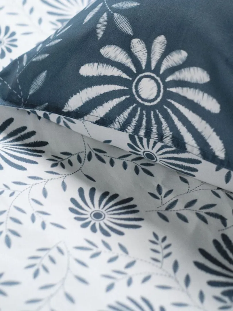 JUEGO DE CAMA ESTAMPADO  AZUL