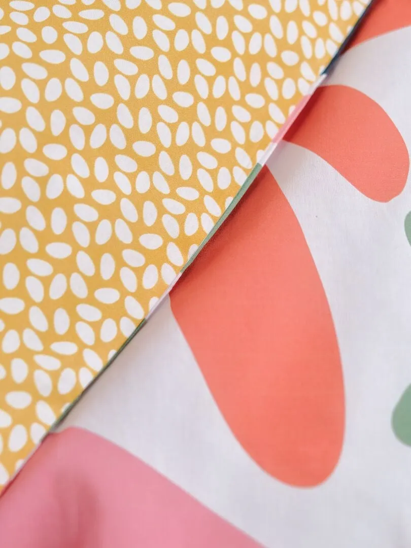 JUEGO DE CAMA ESTAMPADO  DOBLE  BLANCO