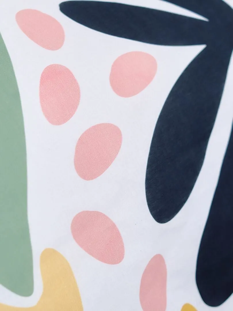 JUEGO DE CAMA ESTAMPADO  DOBLE  BLANCO