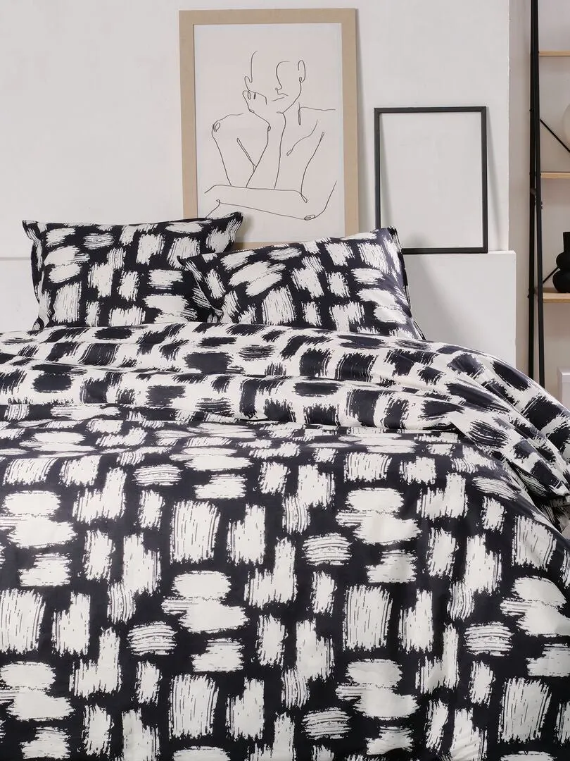 JUEGO DE CAMA ESTAMPADO  DOBLE  GRIS
