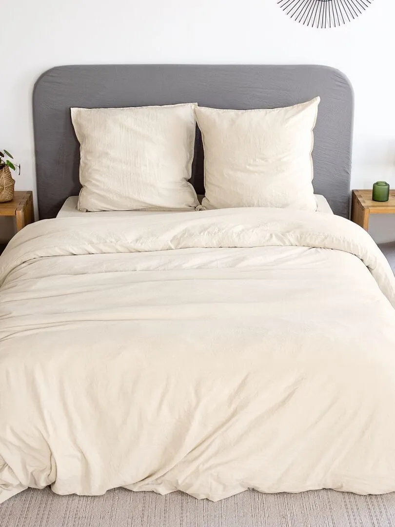 JUEGO DE CAMA LISO ULTRASUAVE  DOBLE  AMARILLO
